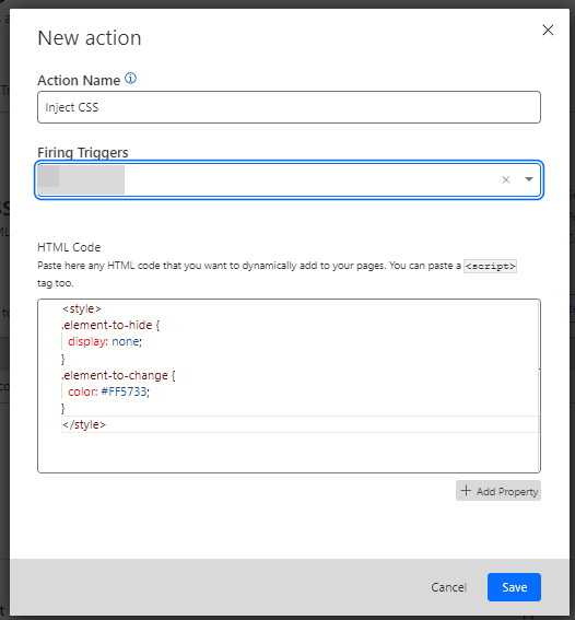 Add New Action