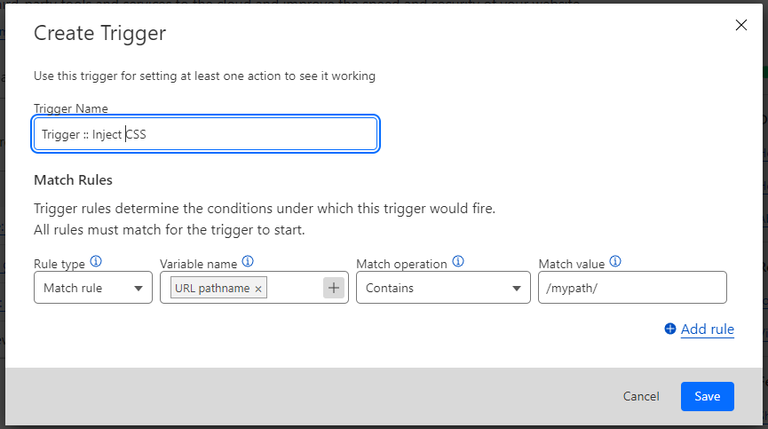 Specify the Triggering Conditions