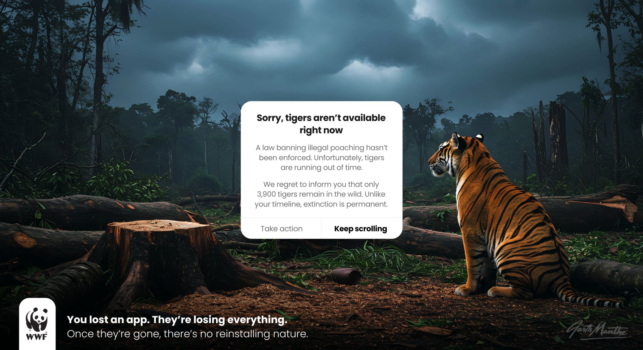 Design concept: Extinct Tigers, WWF