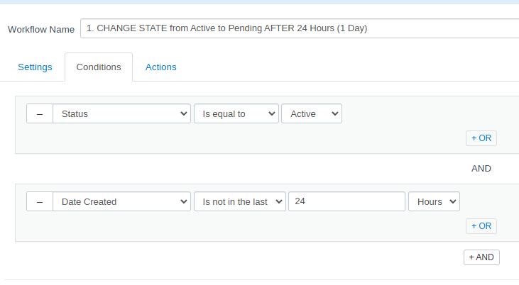 1. Change Status to Pending after X Days