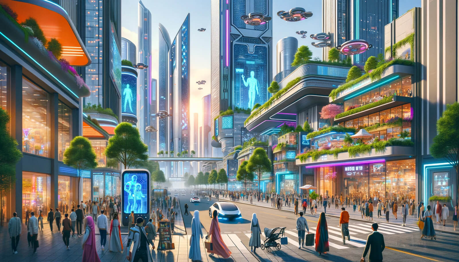 Day 10 - Futuristic Metropolis: A Harmony of Tech and Nature