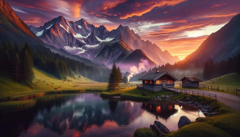 Day 11 - Sunset Serenity: A Mountain Lake Retreat