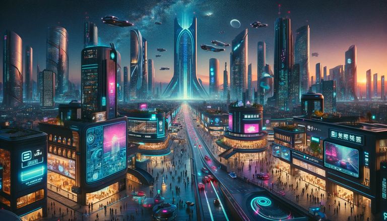 Day 16 - Neon Nights: A Future City's Harmony