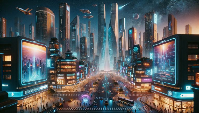 Day 16 - Neon Nights: A Future City's Harmony