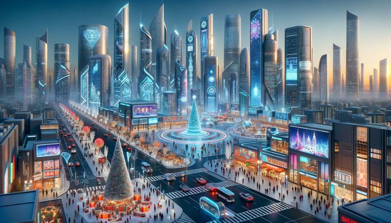 Day 20 - Festive Future: Holiday Lights in the Metropolis